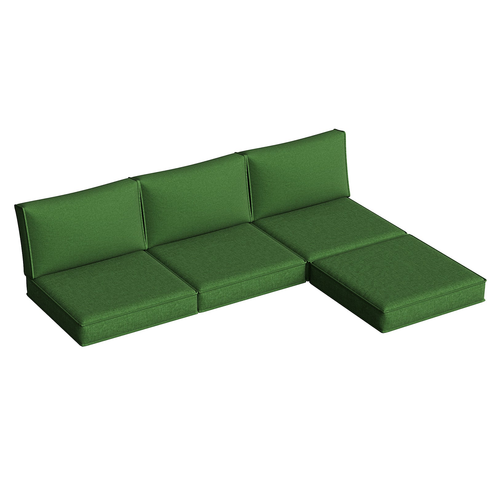 Breezestival Replacement Cushions for Outdoor Furniture, 7-Piece Outdoor Cushions for Patio Furniture, Deep Seat, Waterproof & Fade Resistant Couch Cushion for 4-Seat Patio Conversation Sets, Grey