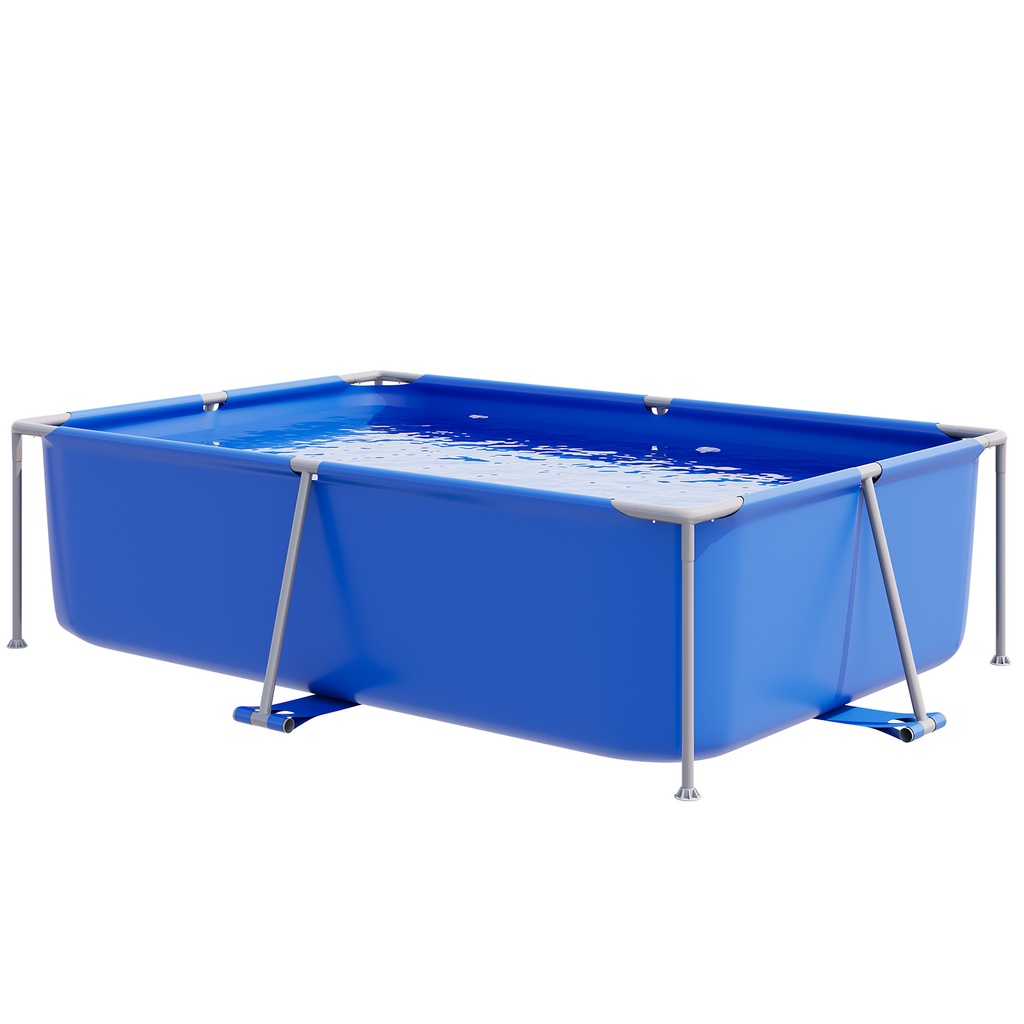 SunSwell 86" Non-Inflatable Backyard Swimming Pool for Family, Portable Above Ground Pool for Adults & Kids, Easy Setup for Outdoor, Backyard, Garden, Camping - Durable PVC
