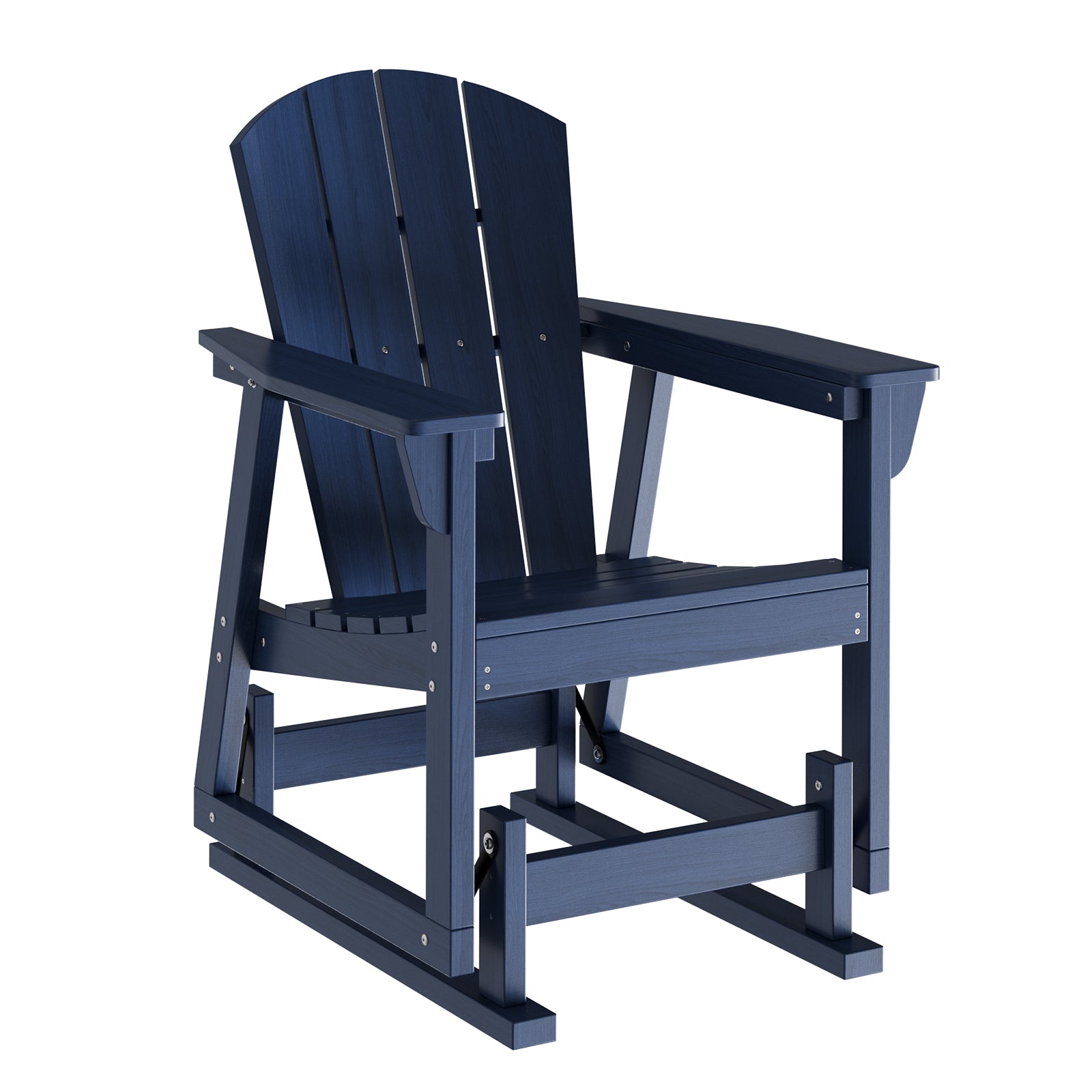 Aoxun Adirondack Outdoor Rocking Chair, HDPE Wood-Like Patio Rocking Chairs with Wide Seat, Porch Glider Chair for Outside, Garden, Lawn