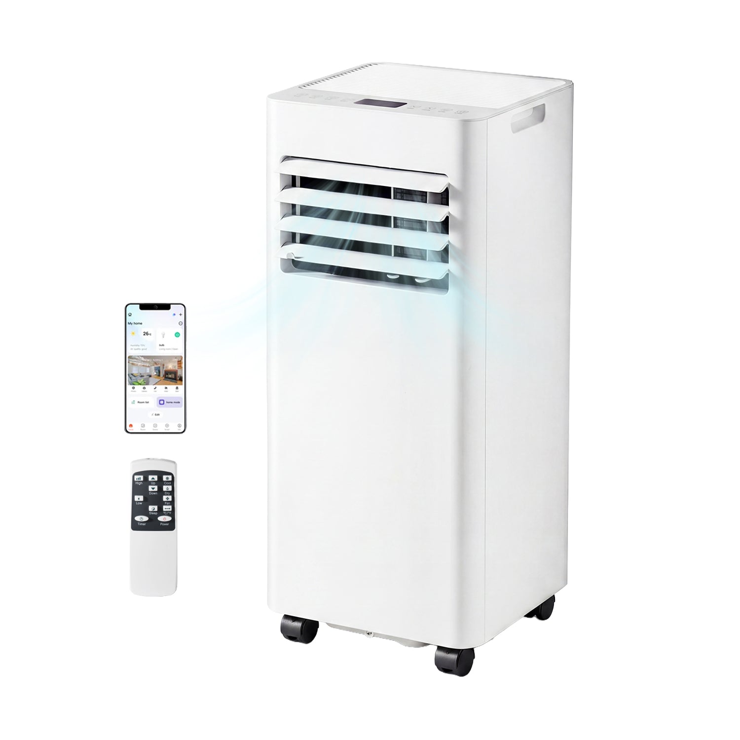 Aoxun 10040 BTU Portable Air Conditioner with Wifi, 4-IN-1 Portable AC Cools up to 450 Sq.ft, Air Conditioner with Cooling,Dehumidifier,Fan,24H Timer, APP Control, Window Kit Included