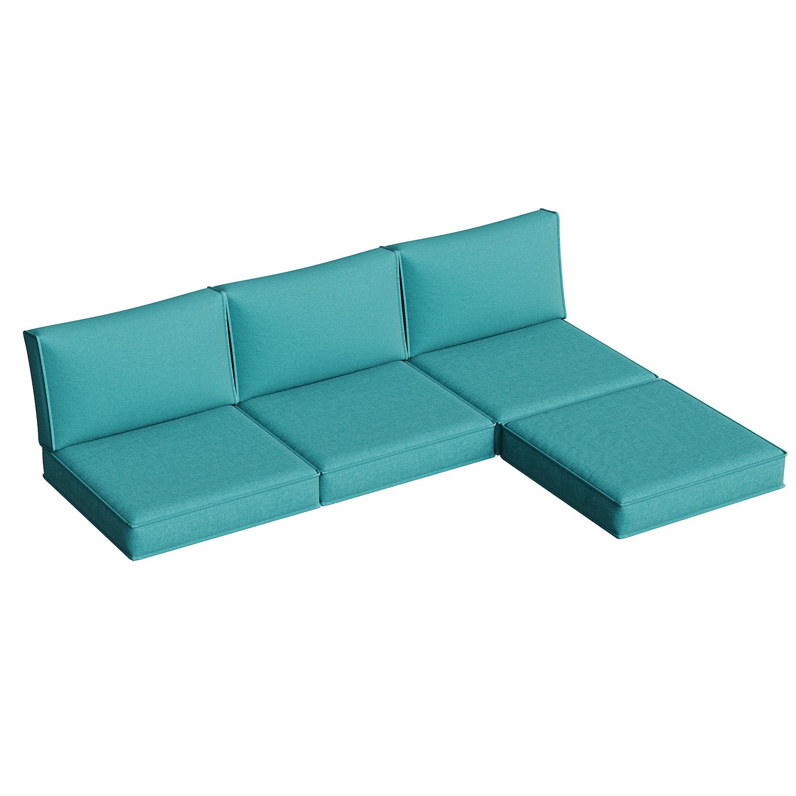 Breezestival Replacement Cushions for Outdoor Furniture, 7-Piece Outdoor Cushions for Patio Furniture, Deep Seat, Waterproof & Fade Resistant Couch Cushion for 4-Seat Patio Conversation Sets, Grey