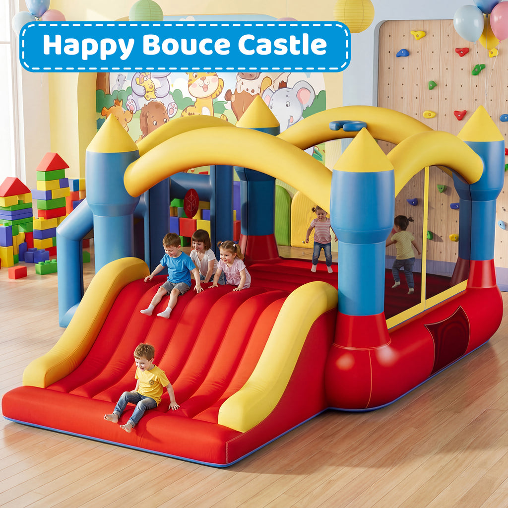 SunSwell Bounce House, Inflatable Bouncer with Air Blower, Jumping Castle with Slide, Family Backyard Bouncy Castle, Durable Sewn with Extra Thick Material, Idea for Kids