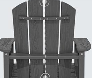 Aoxun Adirondack Outdoor Rocking Chair, HDPE Wood-Like Patio Rocking Chairs with Wide Seat, Porch Glider Chair for Outside, Garden, Lawn