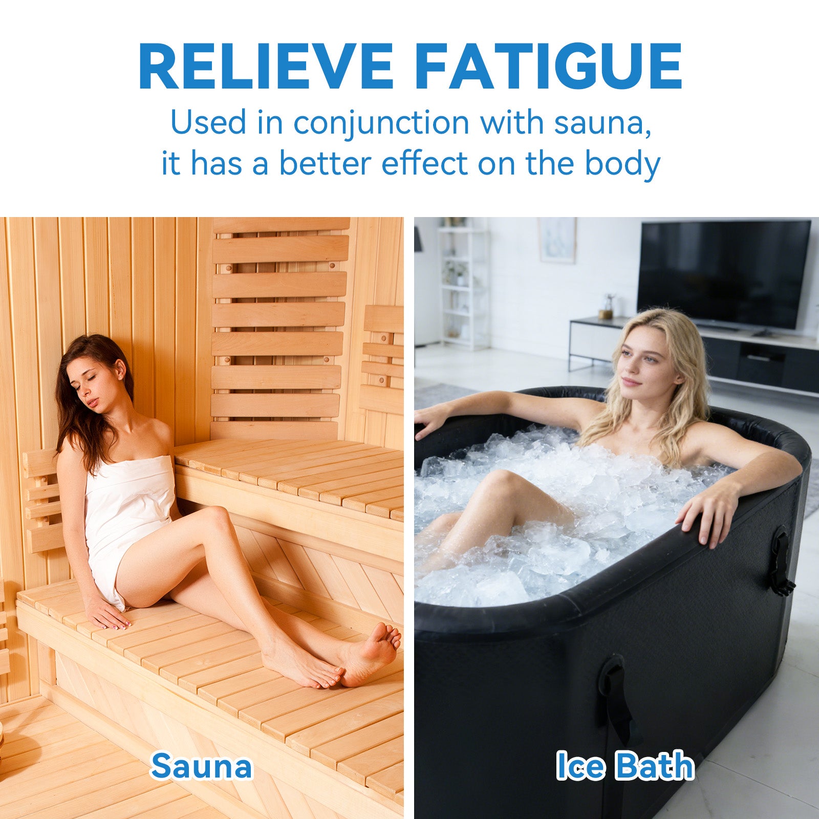 Ice Bath Tub for Athletes, Compatible with Water Chillers, Portable Inflatable Cold Plunge Tub with Cover& Pump,Long-Lasting Insulation,for Outdoor & Indoor Use