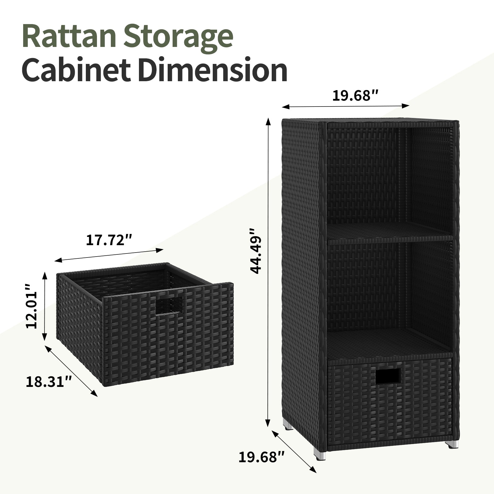 SunSwell Rattan Outdoor Pool Towel Rack Cabinet, Wicker Pool Storage Bins Storage Organizer, 2 Layer Shelf Hot Tub Spa Accessories