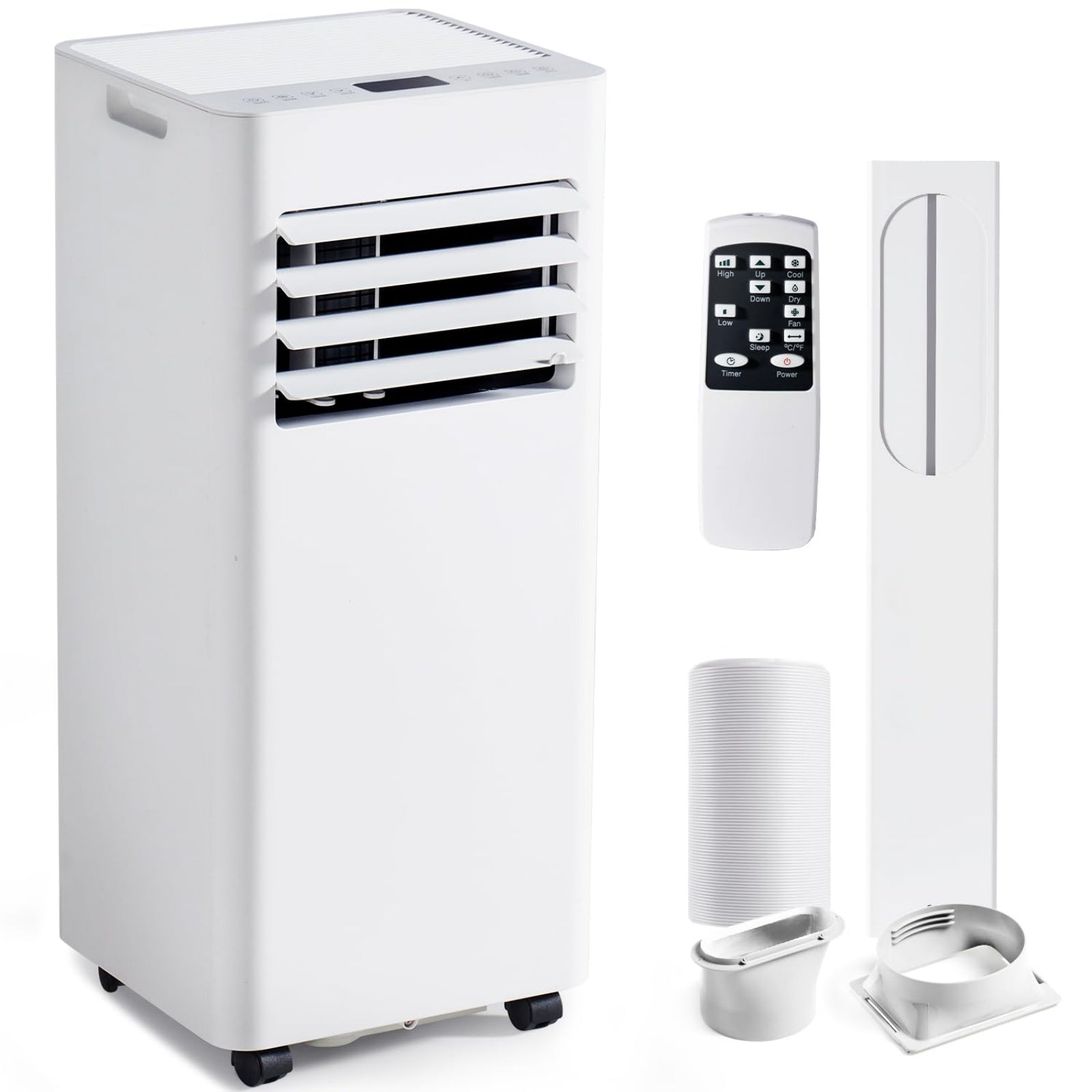 Aoxun 10000 BTU Portable Air Conditioners, WiFi APP Smart Control, 4-IN-1 AC Unit, Fast Cooling, Dehumidifier, Fan & 24H Timer Quiet Sleep, W/Remote Control, Window Kits, for Home/Office/Dorm