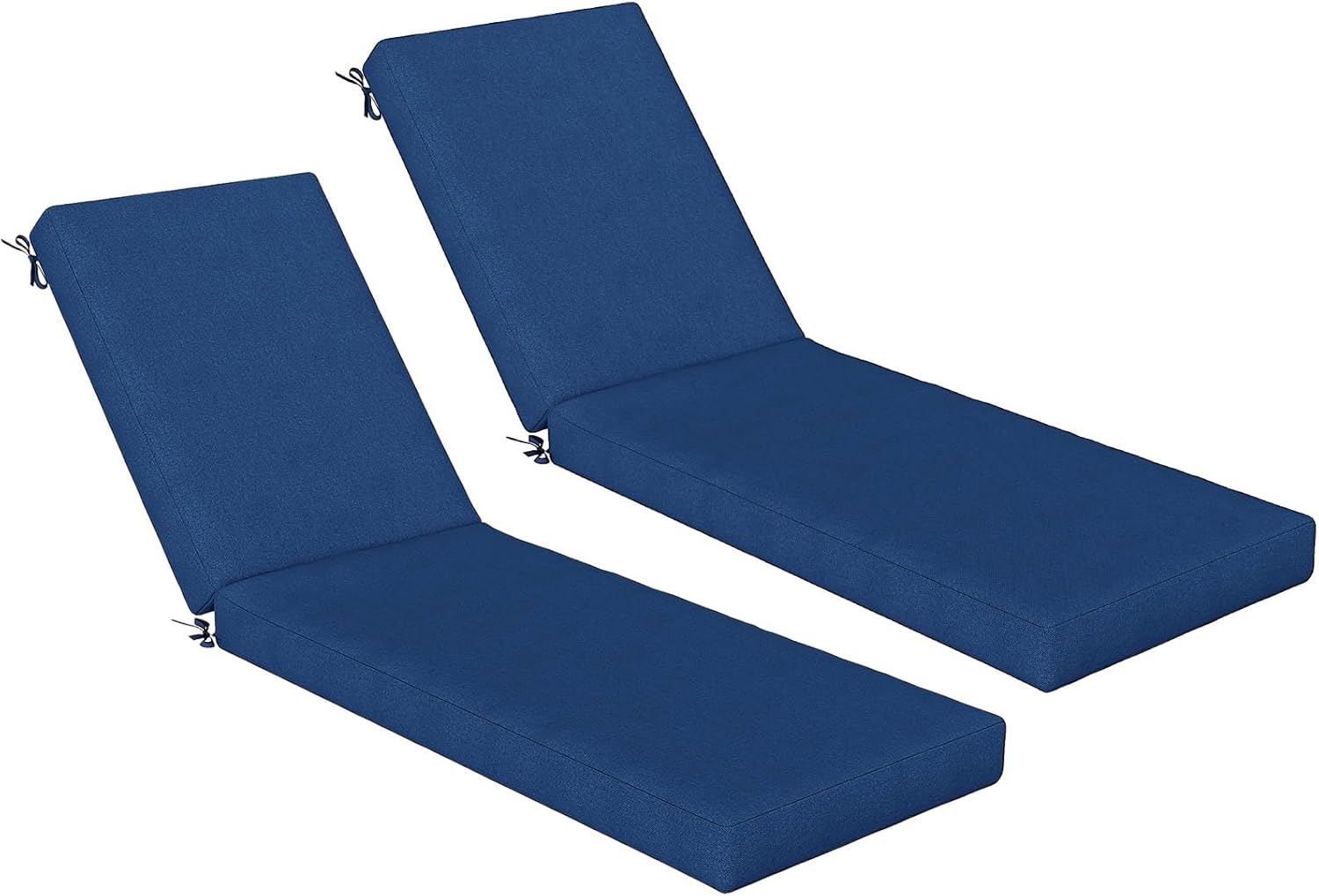 Aoxun Outdoor Chaise Lounge Cushion, Waterproof Fade Resistant Patio Lounge Chair Replacement Cushion with Removable Cover & 4 Ties, Non-Slip Pool Lounge Pad for Lawn Garden, 72x21x3.5 Inch
