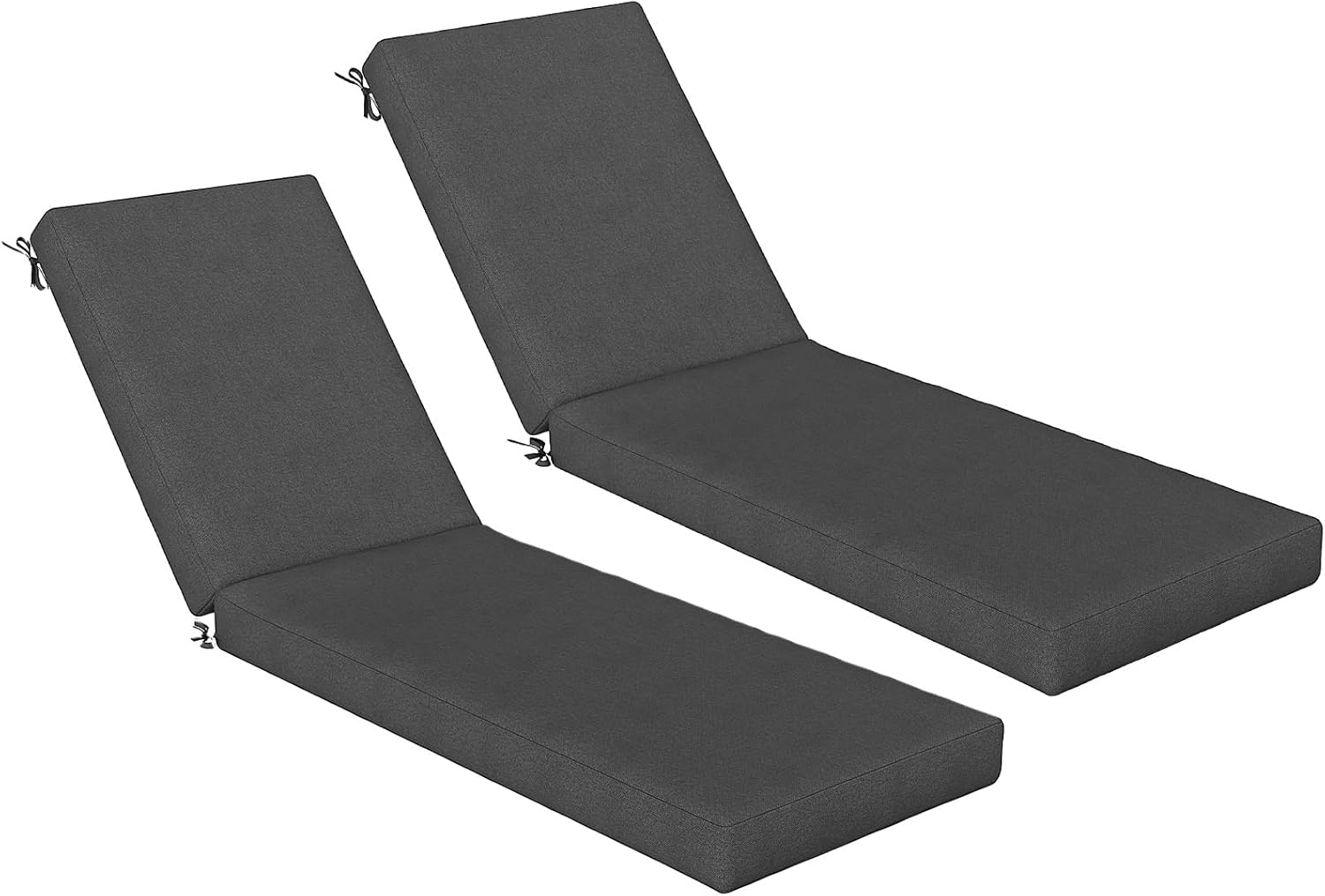 Aoxun Outdoor Chaise Lounge Cushion, Waterproof Fade Resistant Patio Lounge Chair Replacement Cushion with Removable Cover & 4 Ties, Non-Slip Pool Lounge Pad for Lawn Garden, 72x21x3.5 Inch