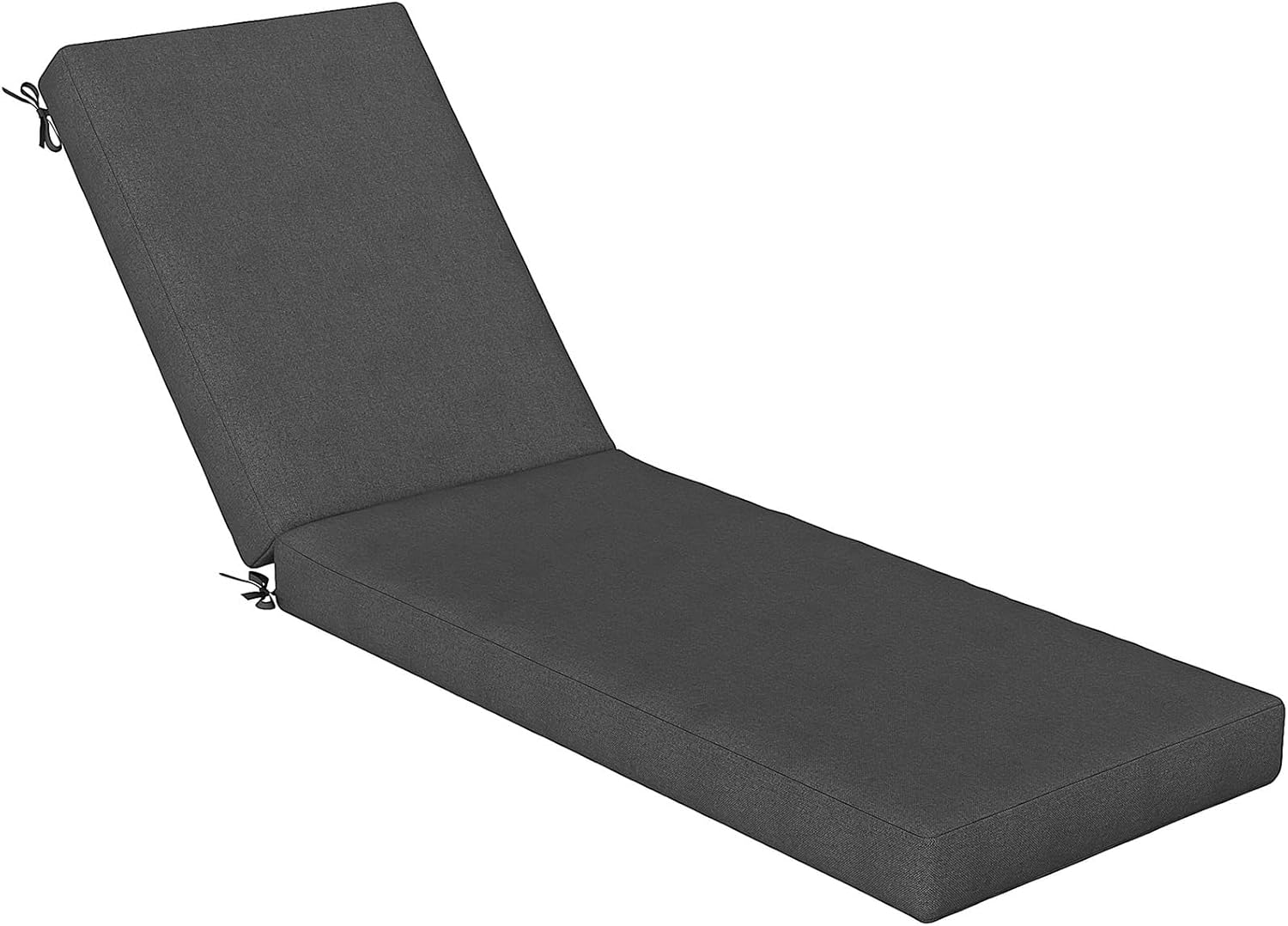 Aoxun Outdoor Chaise Lounge Cushion, Waterproof Fade Resistant Patio Lounge Chair Replacement Cushion with Removable Cover & 4 Ties, Non-Slip Pool Lounge Pad for Lawn Garden, 72x21x3.5 Inch