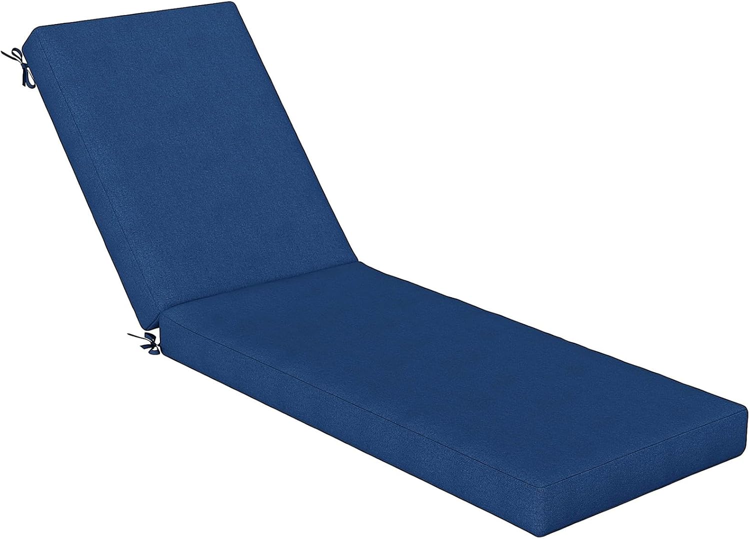 Aoxun Outdoor Chaise Lounge Cushion, Waterproof Fade Resistant Patio Lounge Chair Replacement Cushion with Removable Cover & 4 Ties, Non-Slip Pool Lounge Pad for Lawn Garden, 72x21x3.5 Inch