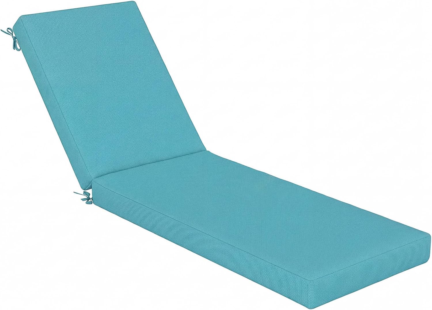 Aoxun Outdoor Chaise Lounge Cushion, Waterproof Fade Resistant Patio Lounge Chair Replacement Cushion with Removable Cover & 4 Ties, Non-Slip Pool Lounge Pad for Lawn Garden, 72x21x3.5 Inch