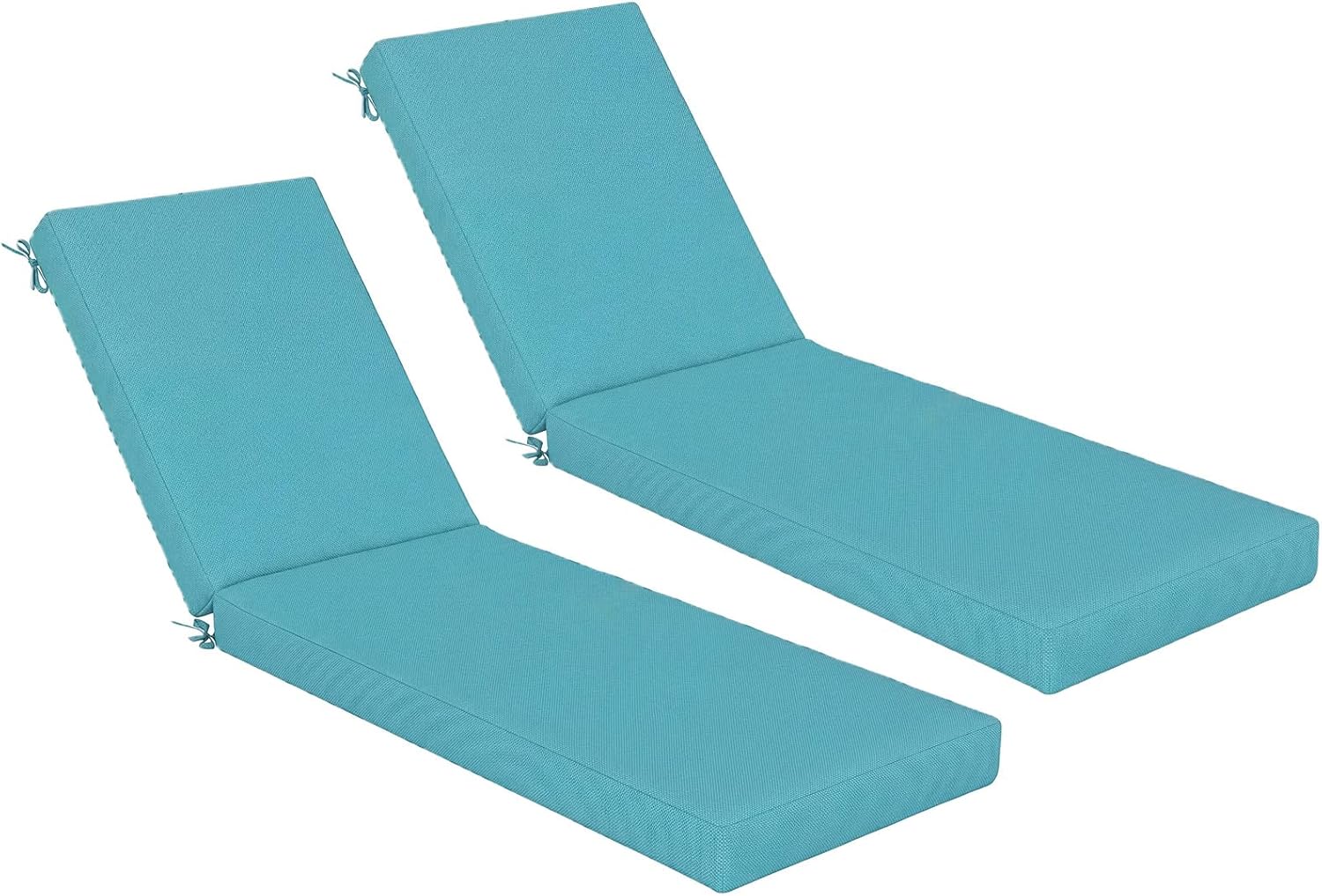 Aoxun Outdoor Chaise Lounge Cushion, Waterproof Fade Resistant Patio Lounge Chair Replacement Cushion with Removable Cover & 4 Ties, Non-Slip Pool Lounge Pad for Lawn Garden, 72x21x3.5 Inch