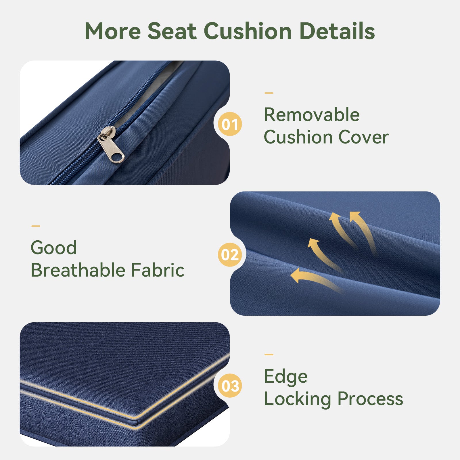 Breezestival Replacement Cushions for Outdoor Furniture, 7-Piece Outdoor Cushions for Patio Furniture, Deep Seat, Waterproof & Fade Resistant Couch Cushion for 4-Seat Patio Conversation Sets, Grey