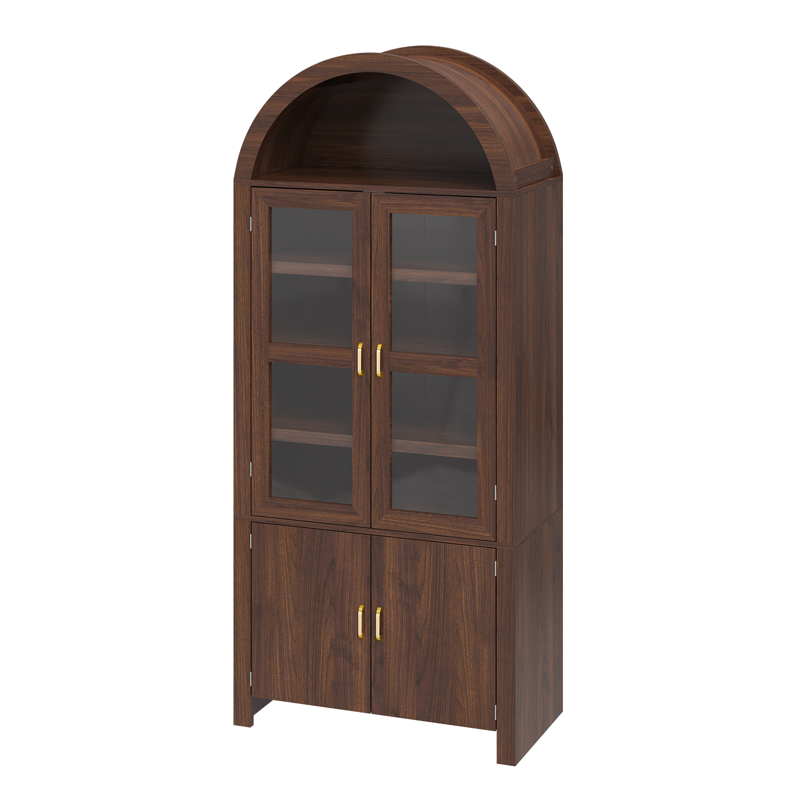 Tall Arched Kitchen Pantry, Modern Farmhouse Wood Kitchens Storage Cabinets
