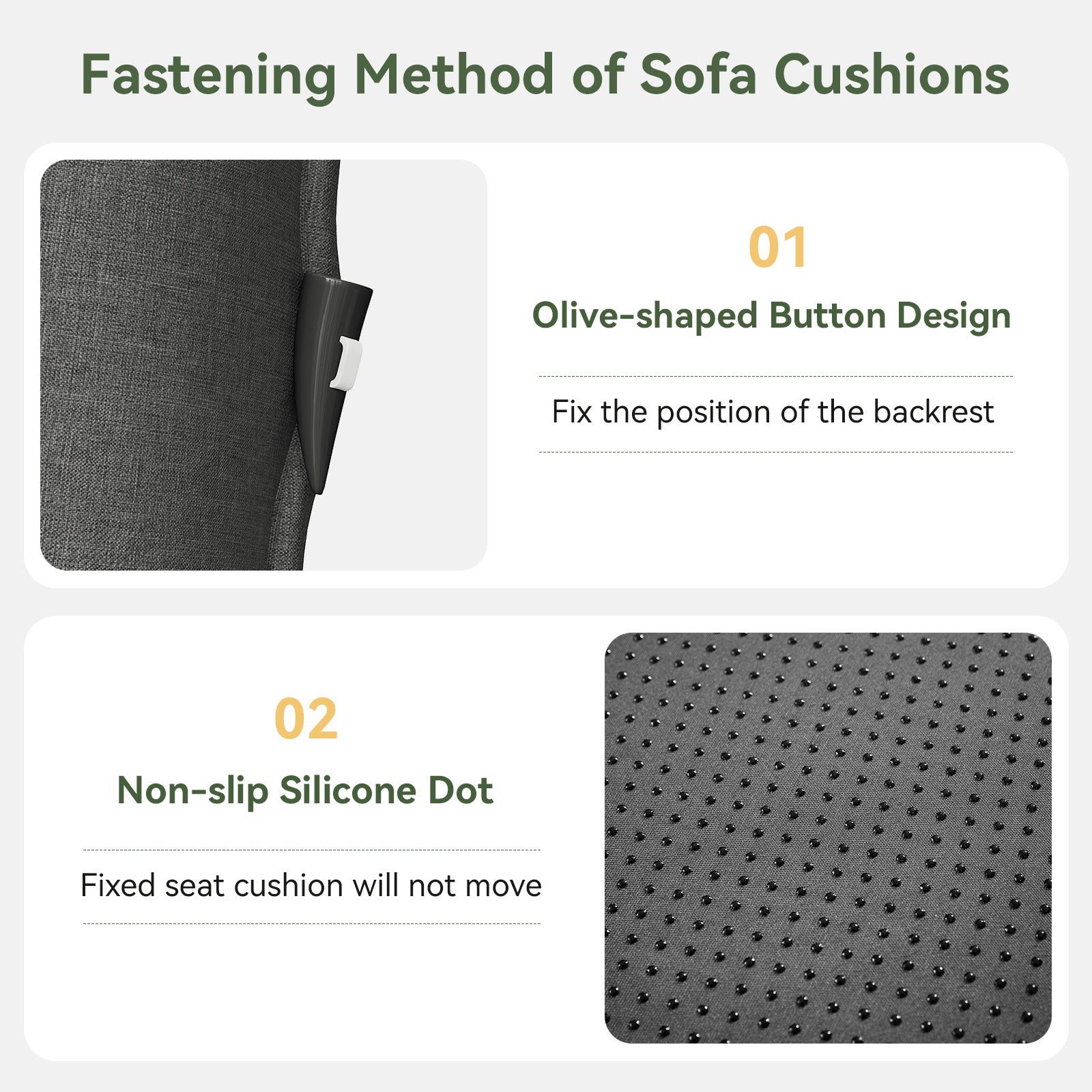Breezestival Replacement Cushions for Outdoor Furniture, 7-Piece Outdoor Cushions for Patio Furniture, Deep Seat, Waterproof & Fade Resistant Couch Cushion for 4-Seat Patio Conversation Sets, Grey