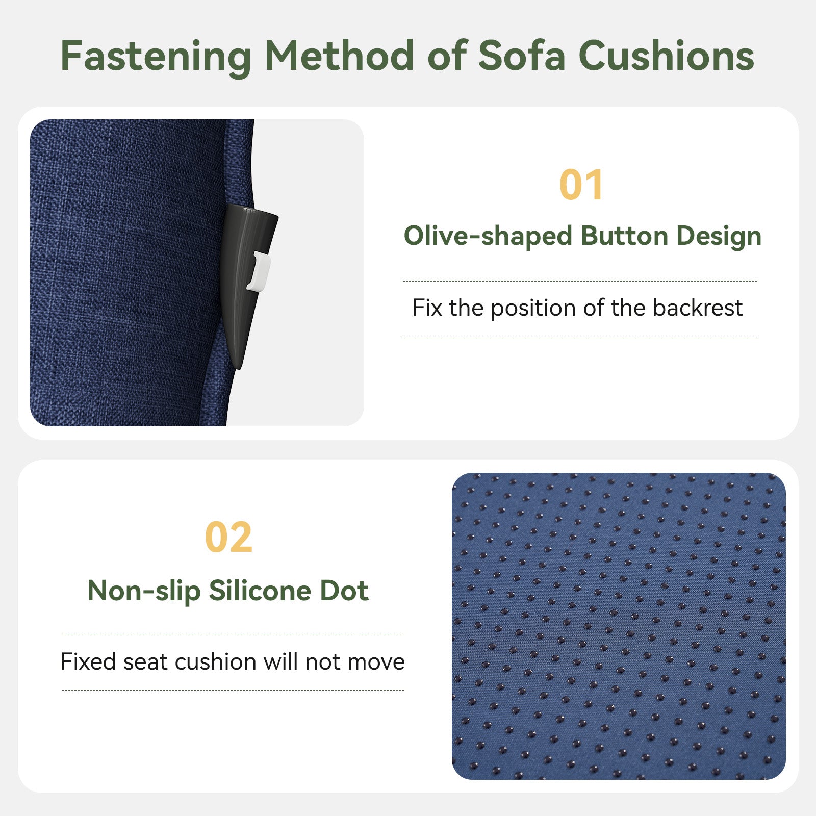 Breezestival Replacement Cushions for Outdoor Furniture, 7-Piece Outdoor Cushions for Patio Furniture, Deep Seat, Waterproof & Fade Resistant Couch Cushion for 4-Seat Patio Conversation Sets, Grey