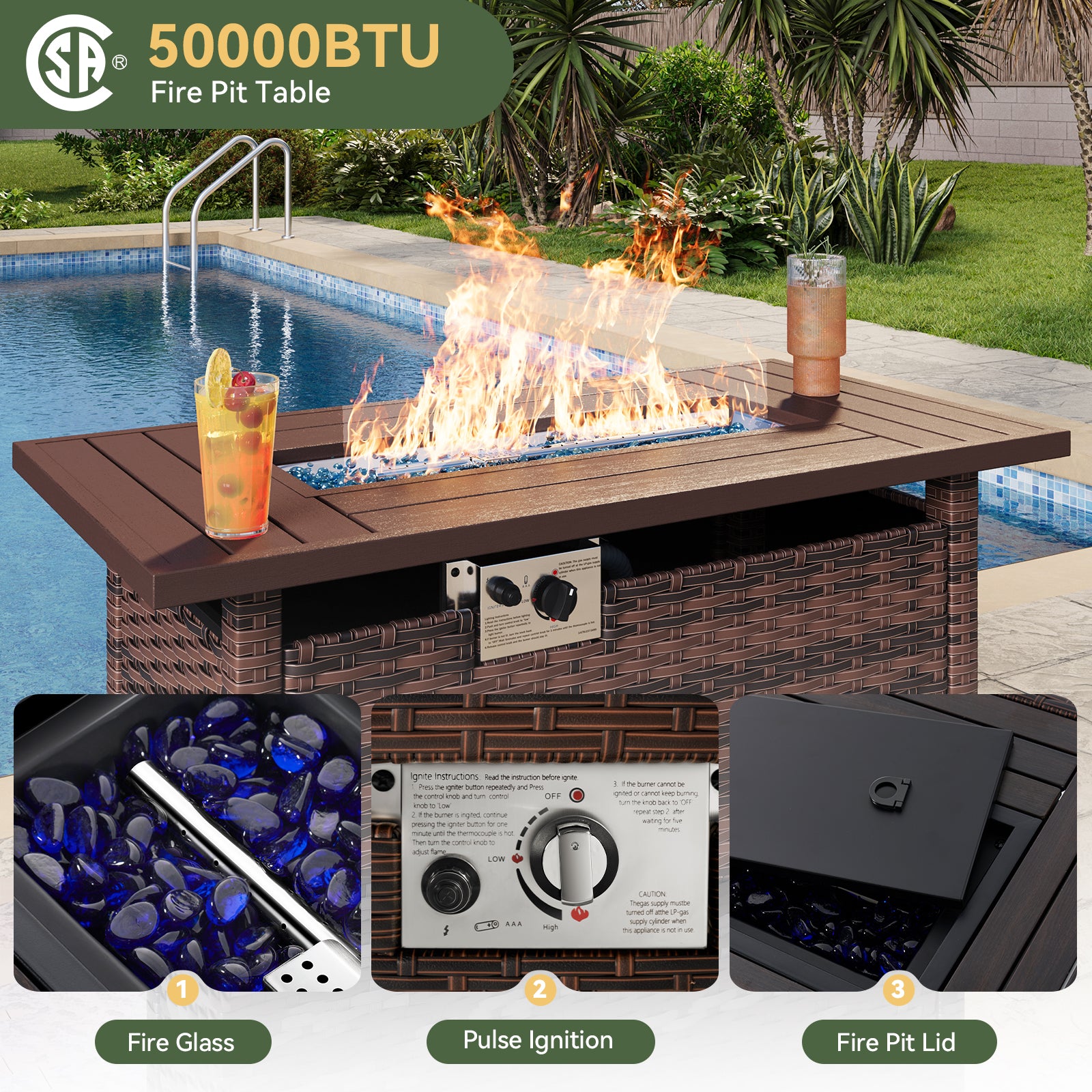 Aoxun Patio Furniture Set, Wicker Rattan Outdoor Sectional Sofa with High Back Swivel Rocker Chairs, Outdoor Patio Furniture Set