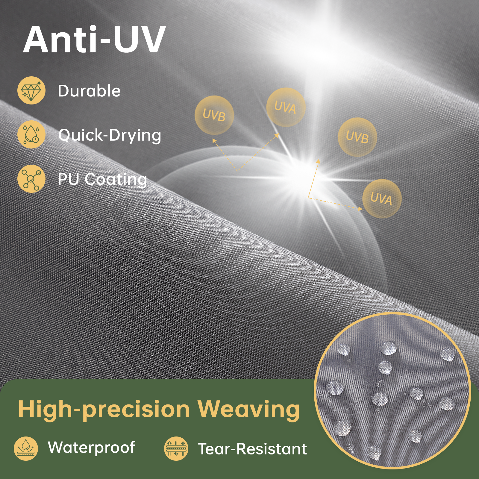 Aoxun 10x10 Gazebo with Double Roof & Mosquito Netting Outdoor Heavy-Duty Party Tent, Patio Tent with Zipper Screens - Backyard Garden Lawn Shelter Includes Wind Ropes Expansion Bolts, Gray