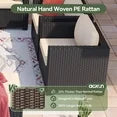 YardCache 6 Piece Outdoor Wicker Patio Furniture Set, Rattan Sectional Sofa Sets Beige