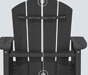 Aoxun Adirondack Outdoor Rocking Chair, HDPE Wood-Like Patio Rocking Chairs with Wide Seat, Porch Glider Chair for Outside, Garden, Lawn